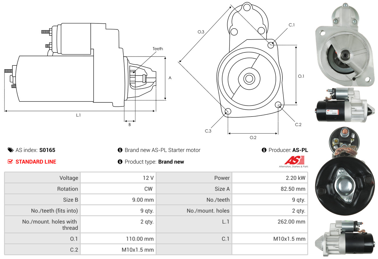 Starter - S0165 AS-PL