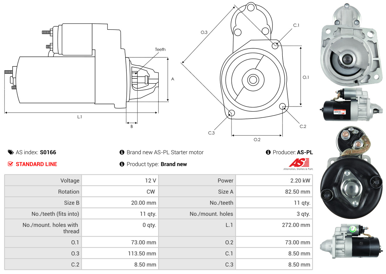 Starter - S0166 AS-PL