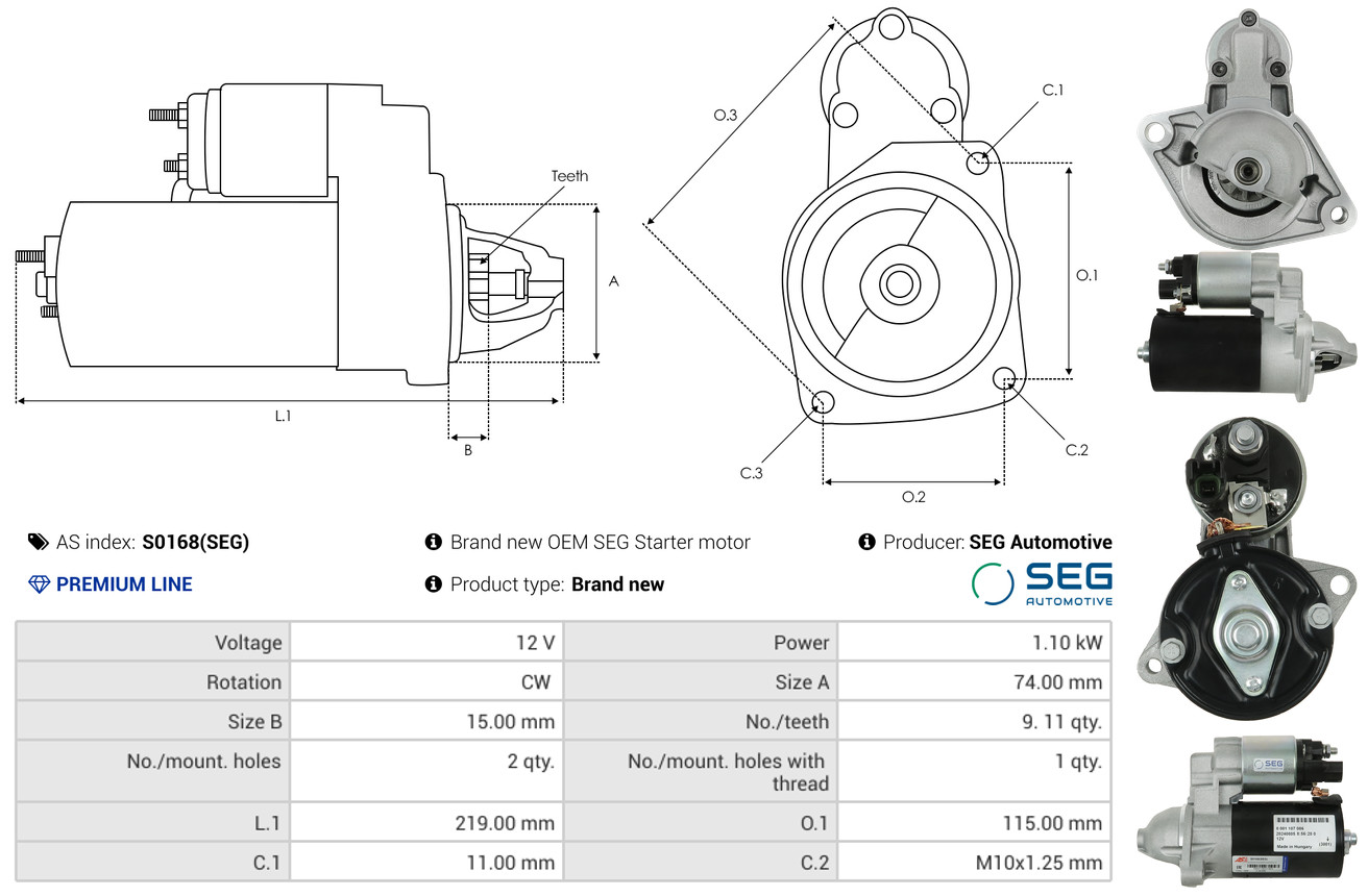Solenoid Switch, starter - SS0005 AS-PL