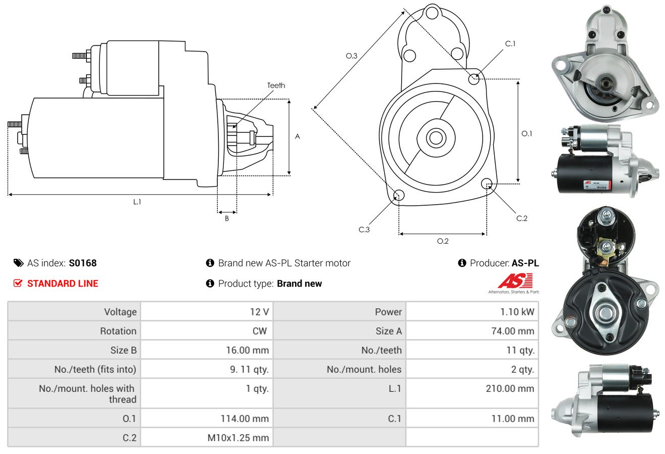 Starter - S0168 AS-PL