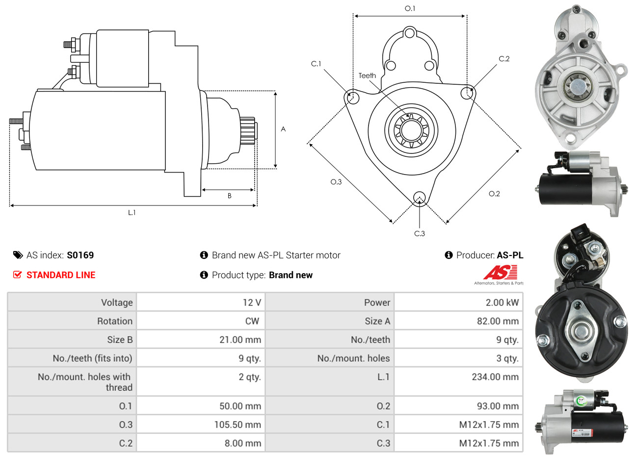 Starter - S0169 AS-PL