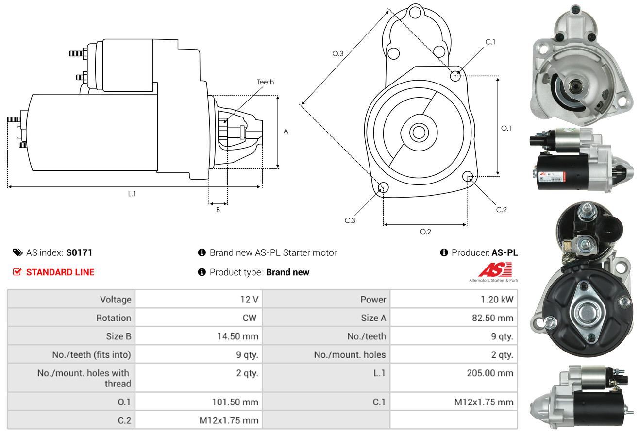Starter - S0171 AS-PL