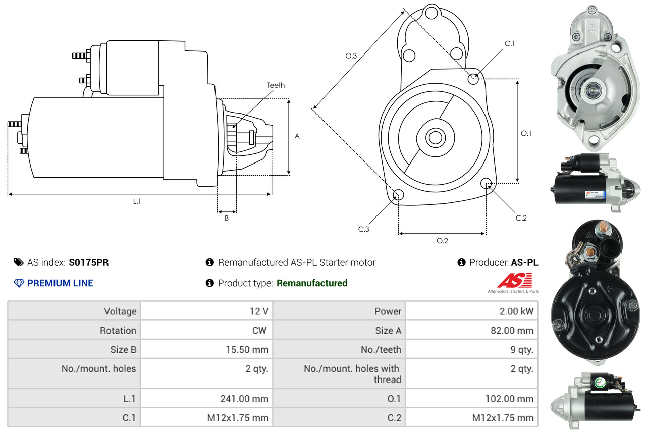 Starter - S0175PR AS-PL