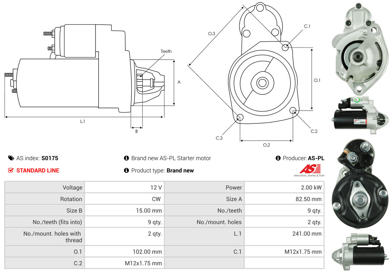 Starter - S0175 AS-PL
