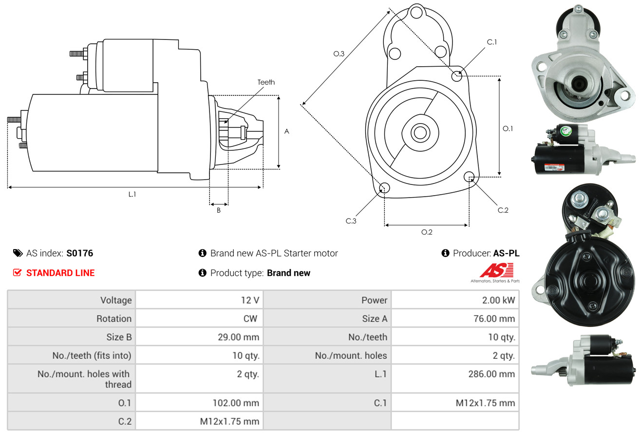 Starter - S0176 AS-PL
