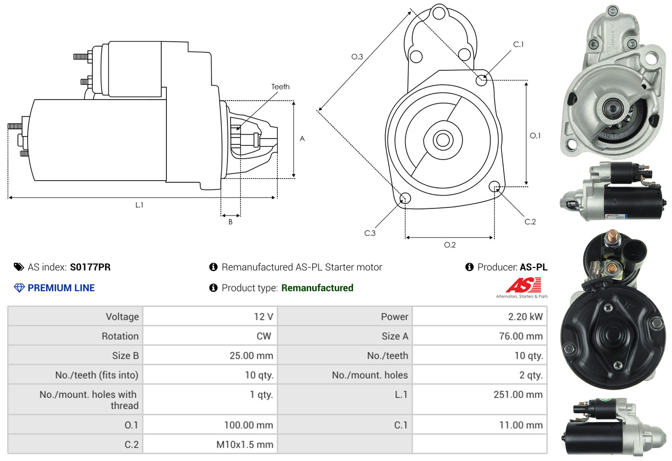 Starter - S0177PR AS-PL