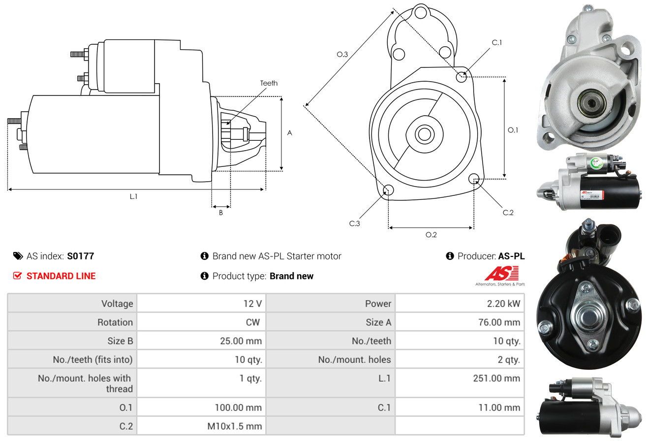 Starter - S0177 AS-PL