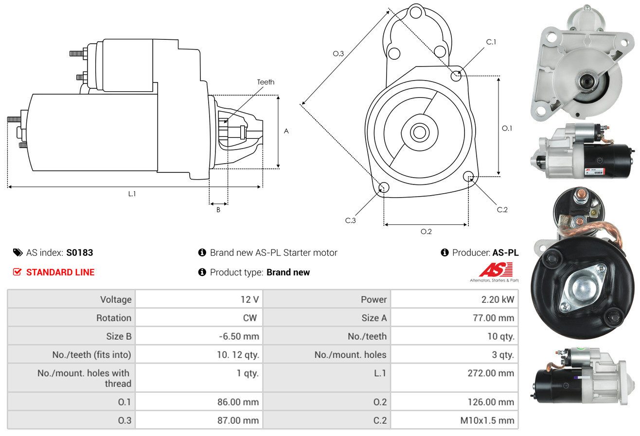 Starter - S0183 AS-PL