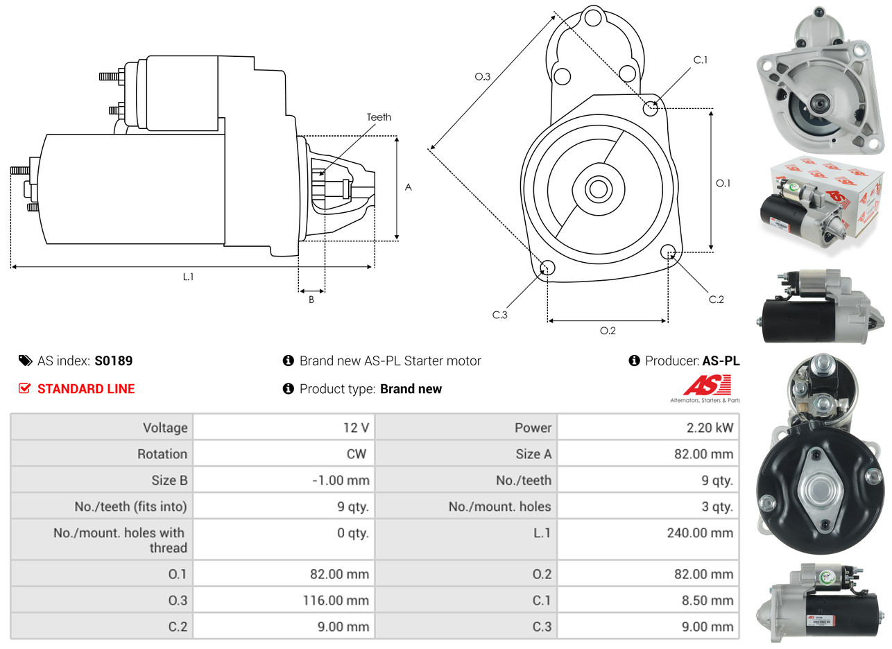 Starter - S0189 AS-PL