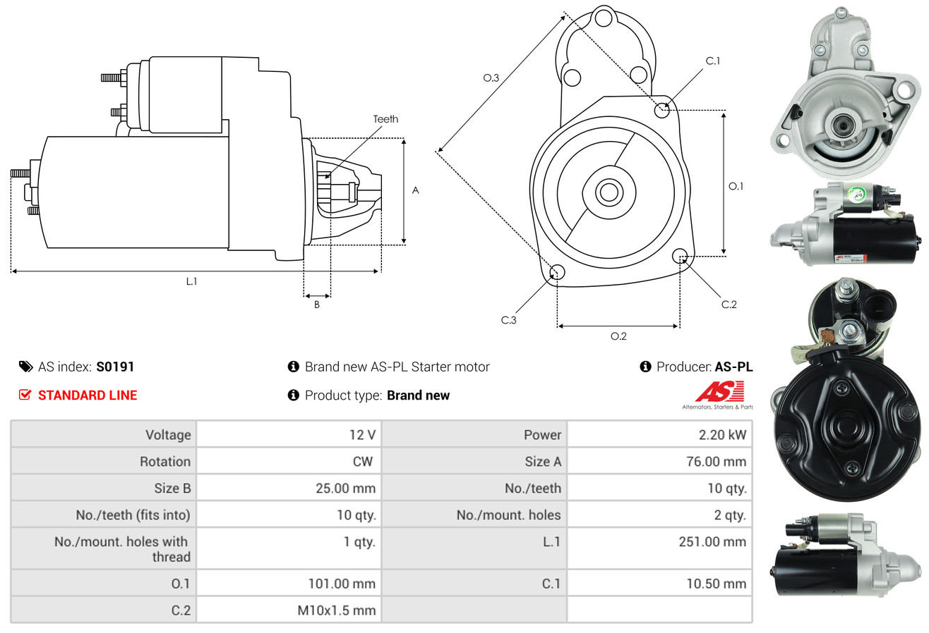 Starter - S0191 AS-PL
