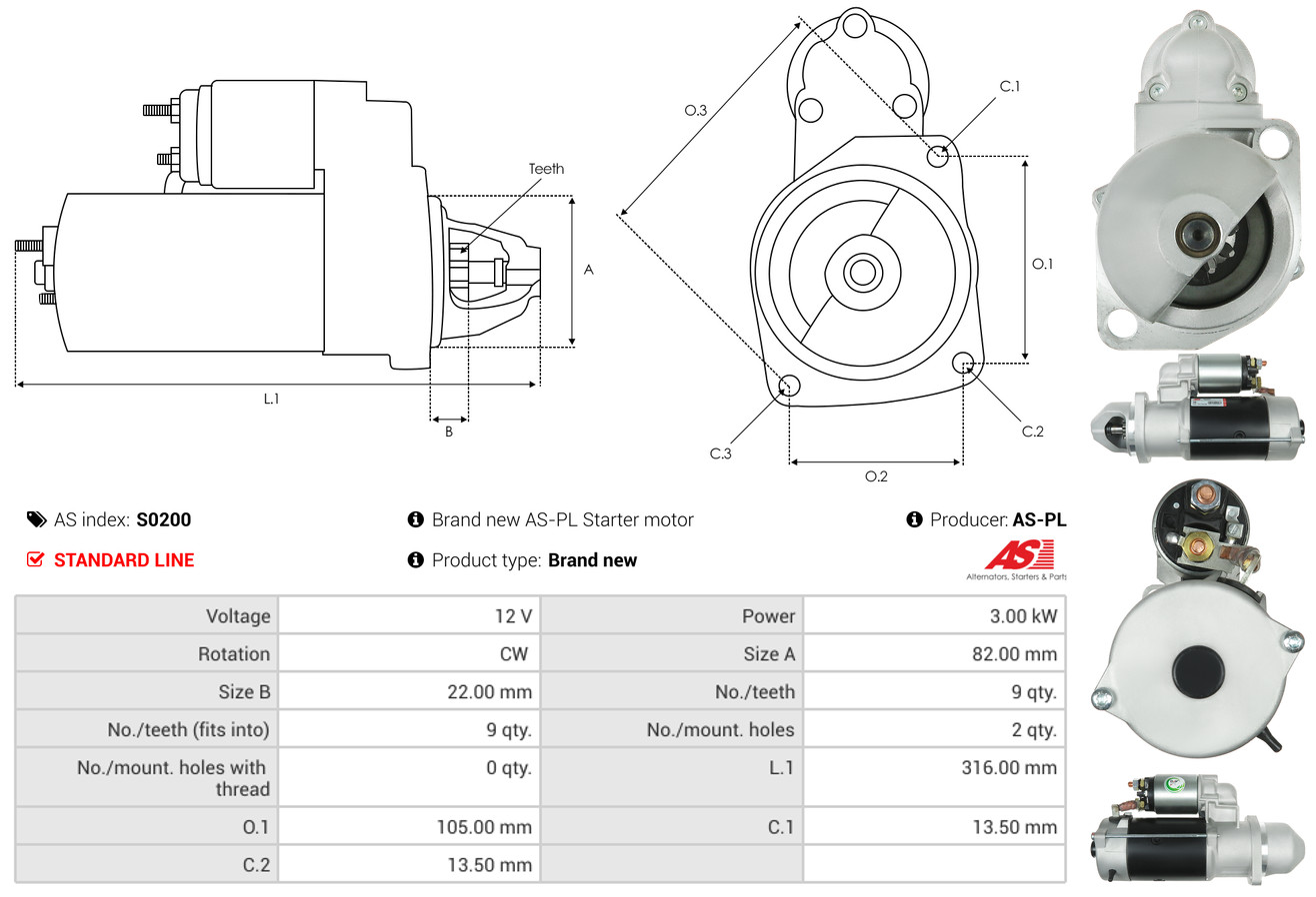 Starter - S0200 AS-PL