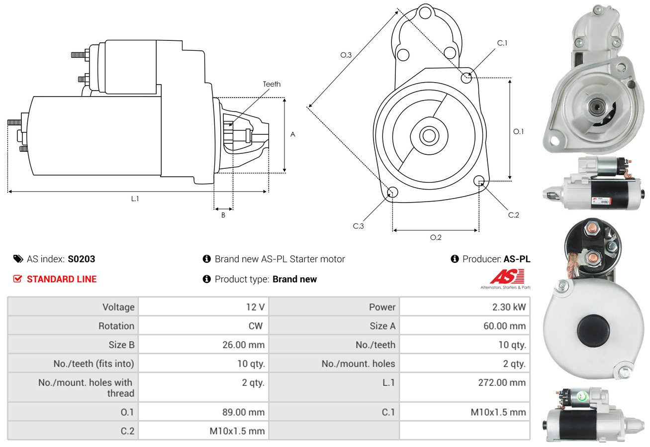 starteris - S0203 AS-PL