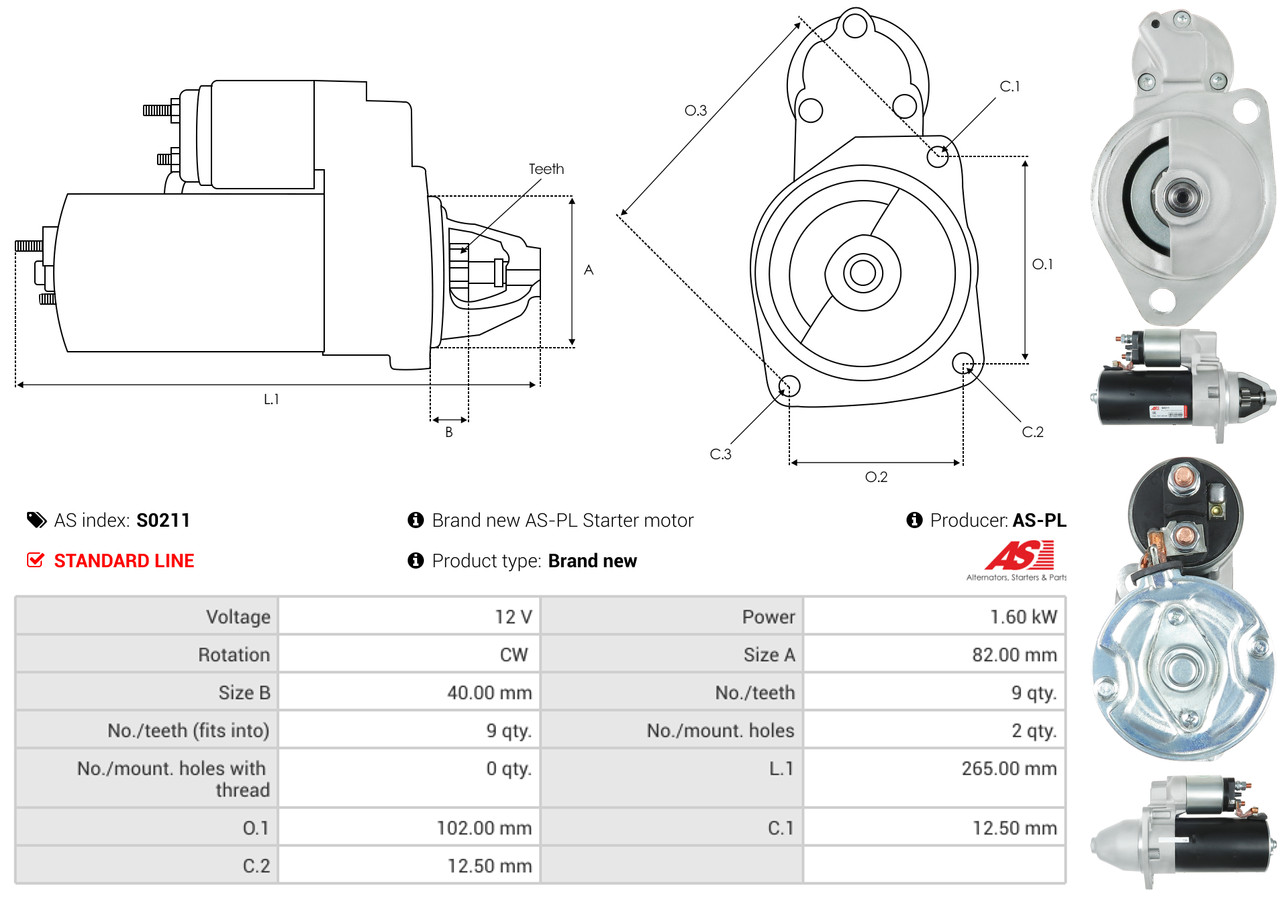 Starter - S0211 AS-PL