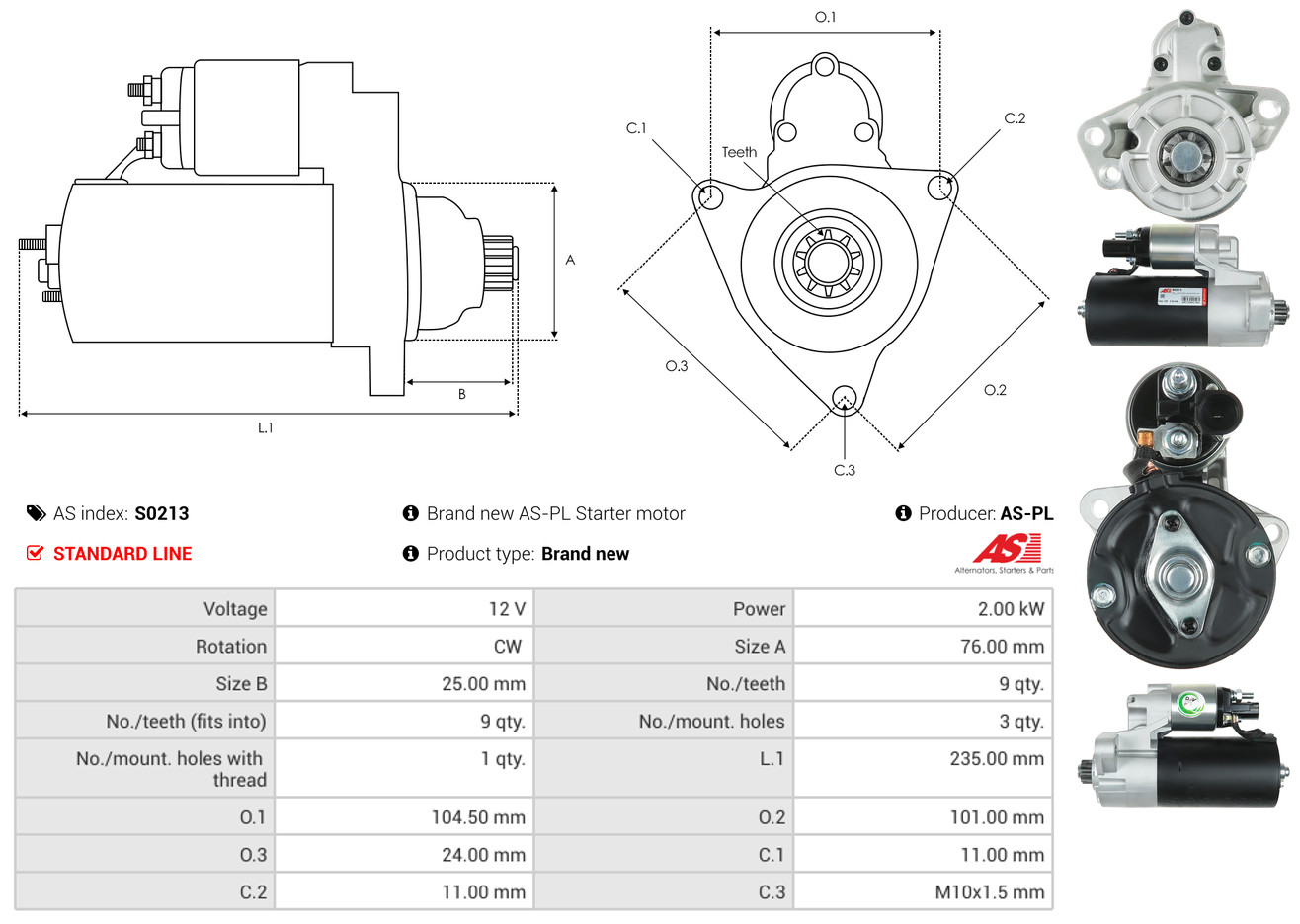starteris - S0213 AS-PL