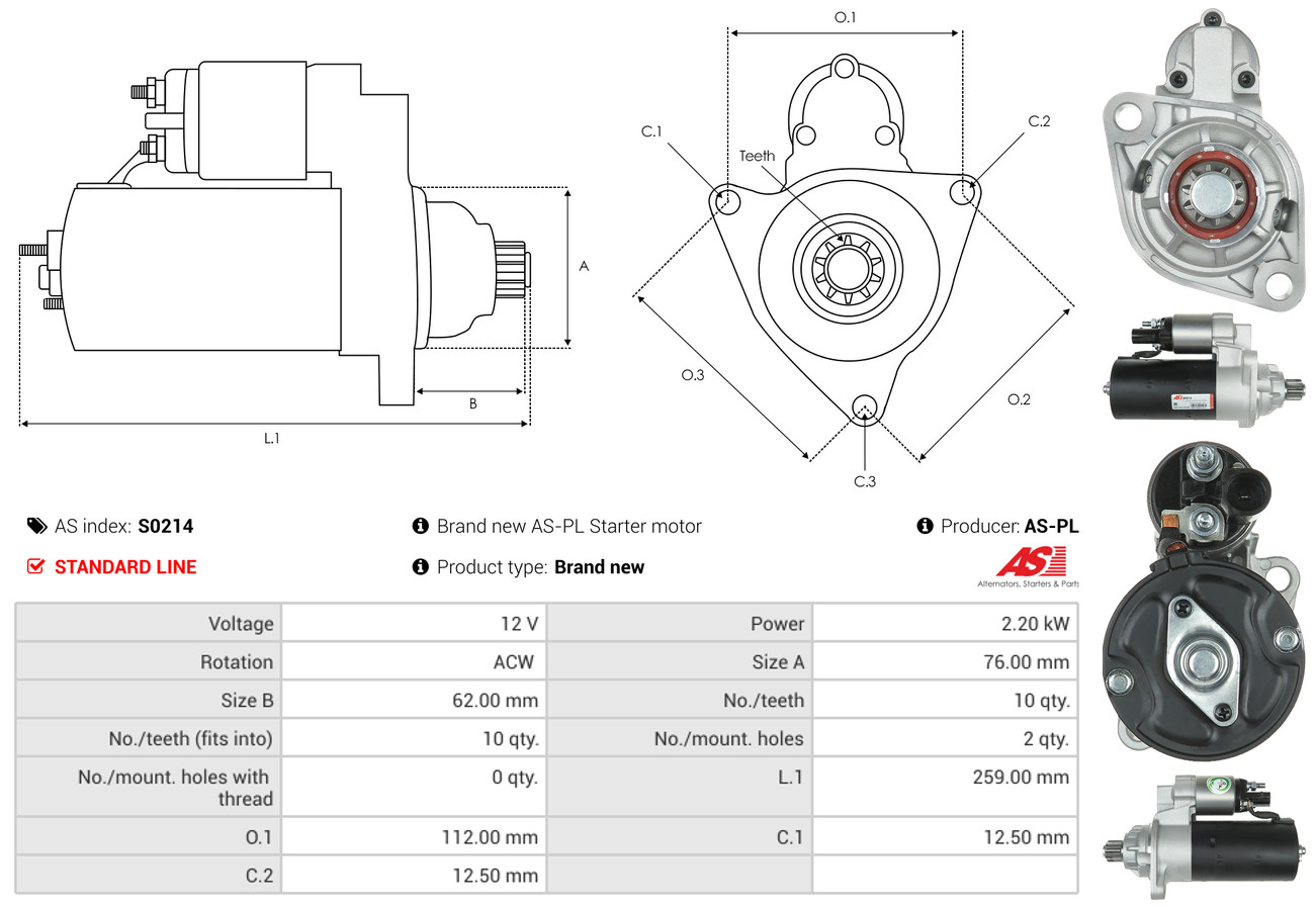 Starter - S0214 AS-PL