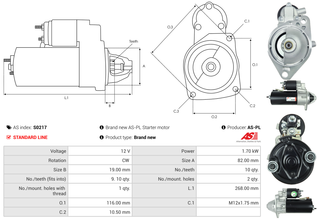 Starter - S0217 AS-PL