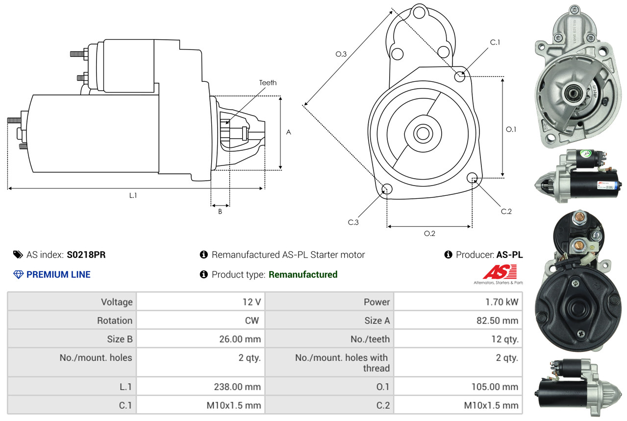 Starter - S0218PR AS-PL
