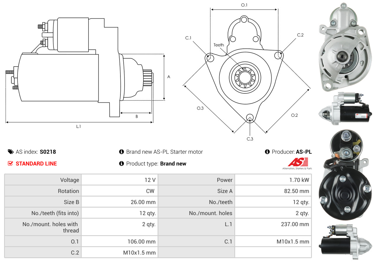 Starter - S0218 AS-PL
