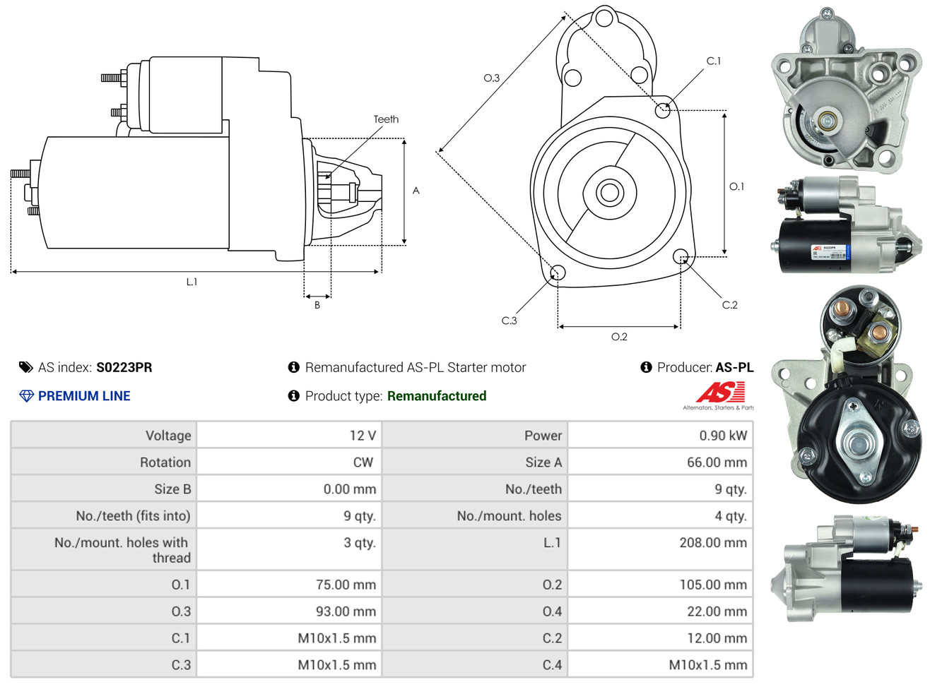 starteris - S0223PR AS-PL