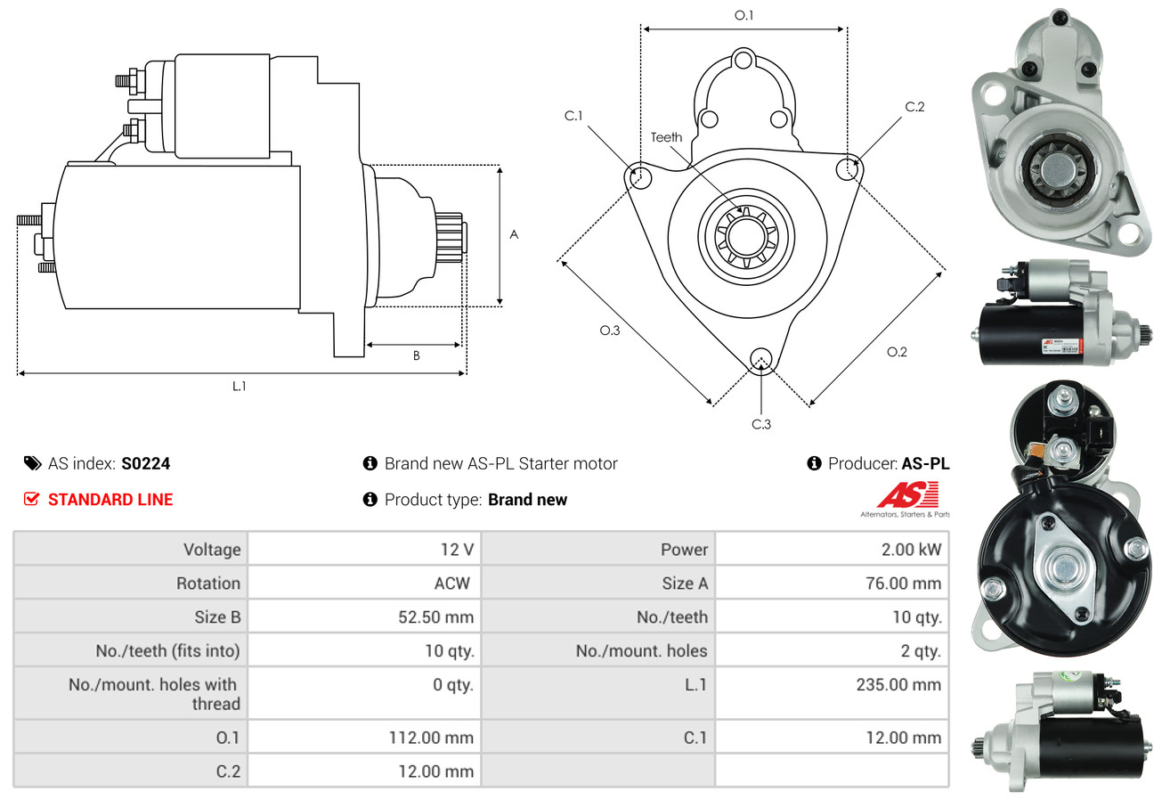 Starter - S0224 AS-PL