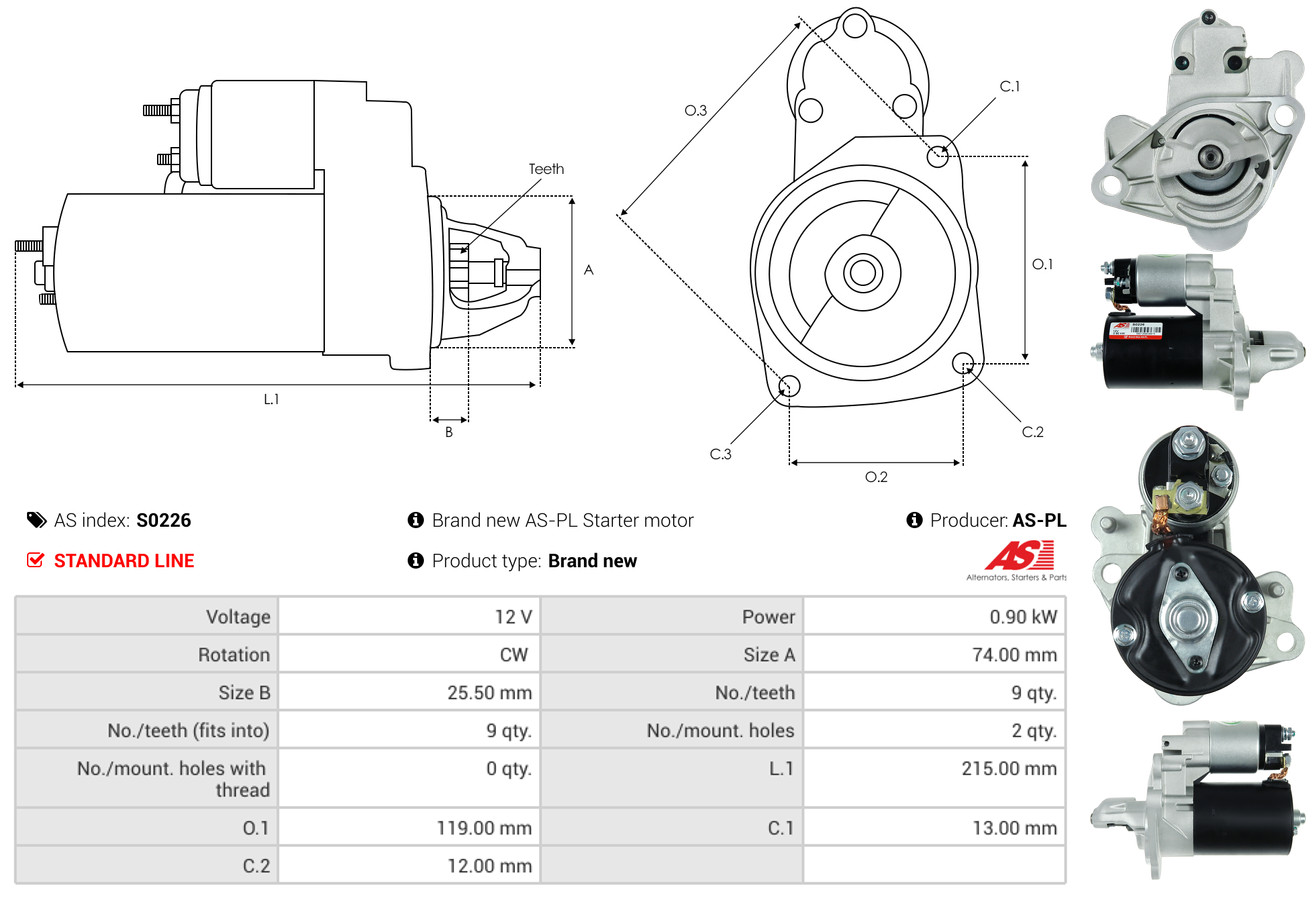 starteris - S0226 AS-PL