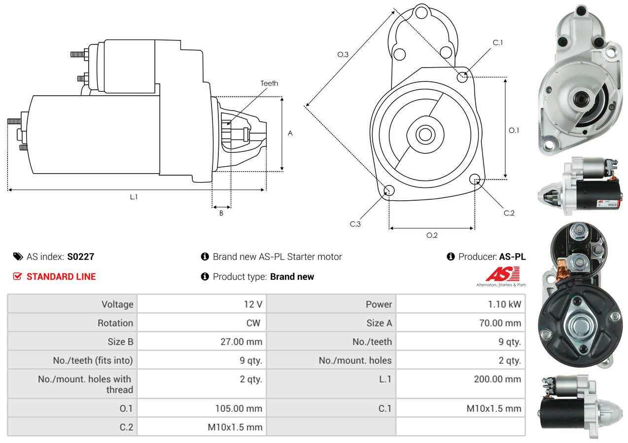 Starter - S0227 AS-PL