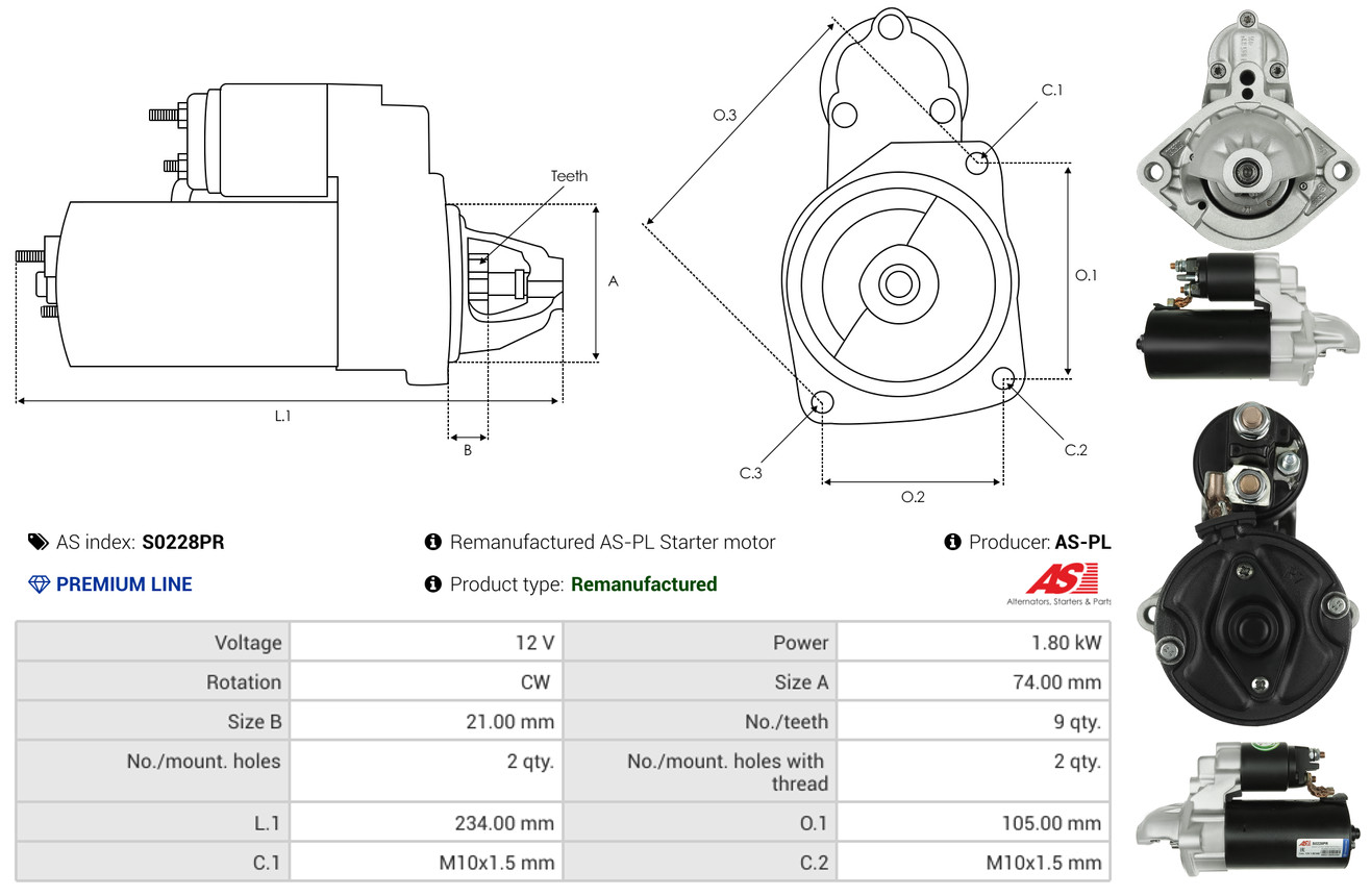 starteris - S0228PR AS-PL