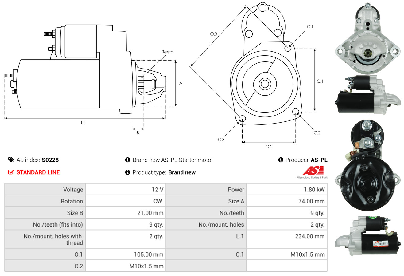 starteris - S0228 AS-PL