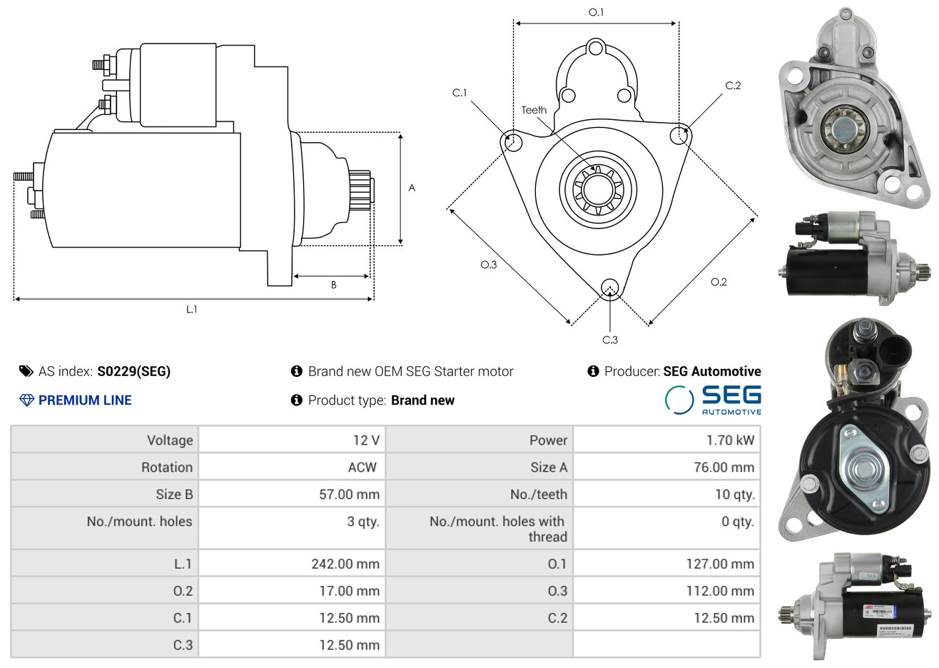 Freewheel Gear, starter - SD0020 AS-PL
