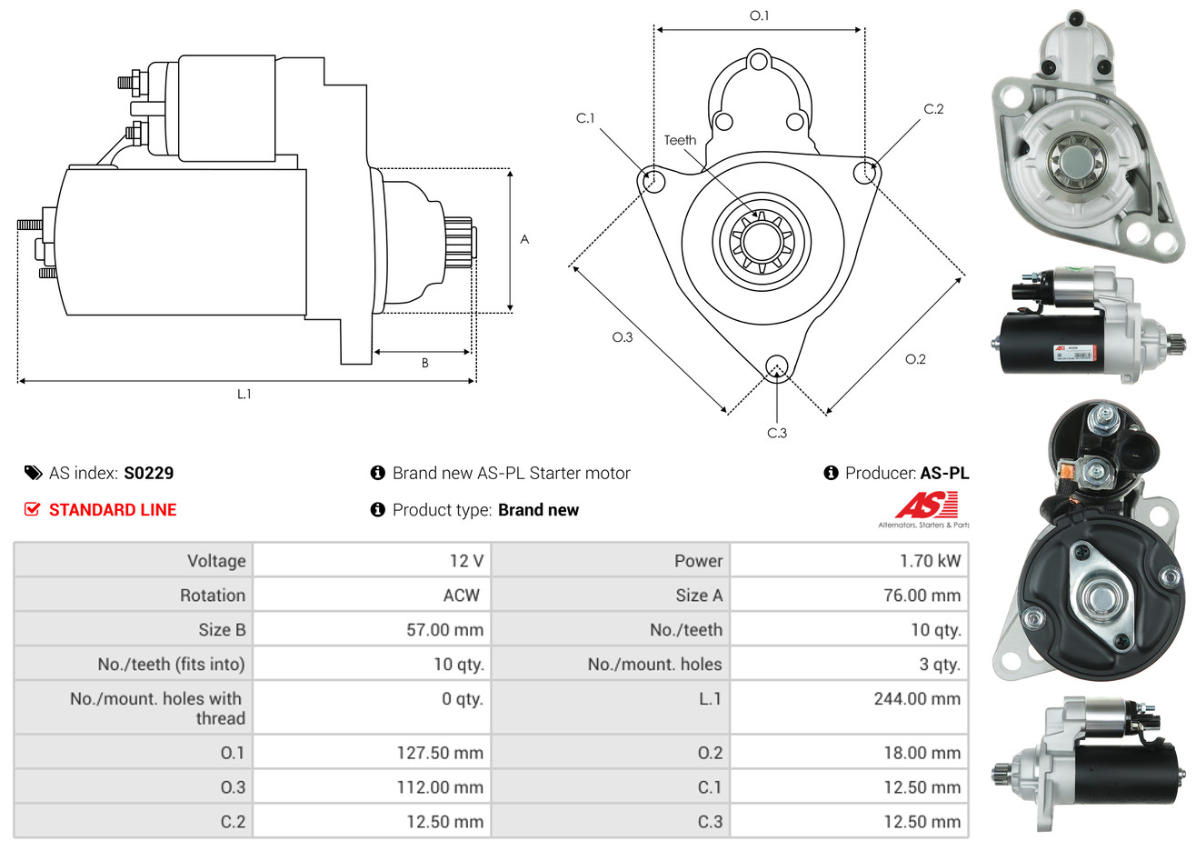 Starter - S0229 AS-PL