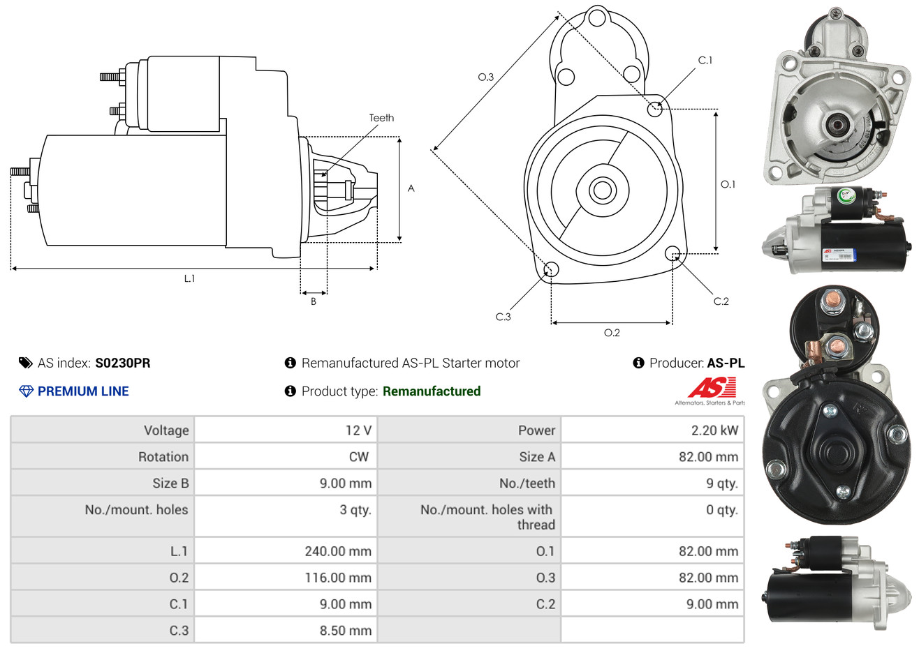 Starter - S0230PR AS-PL