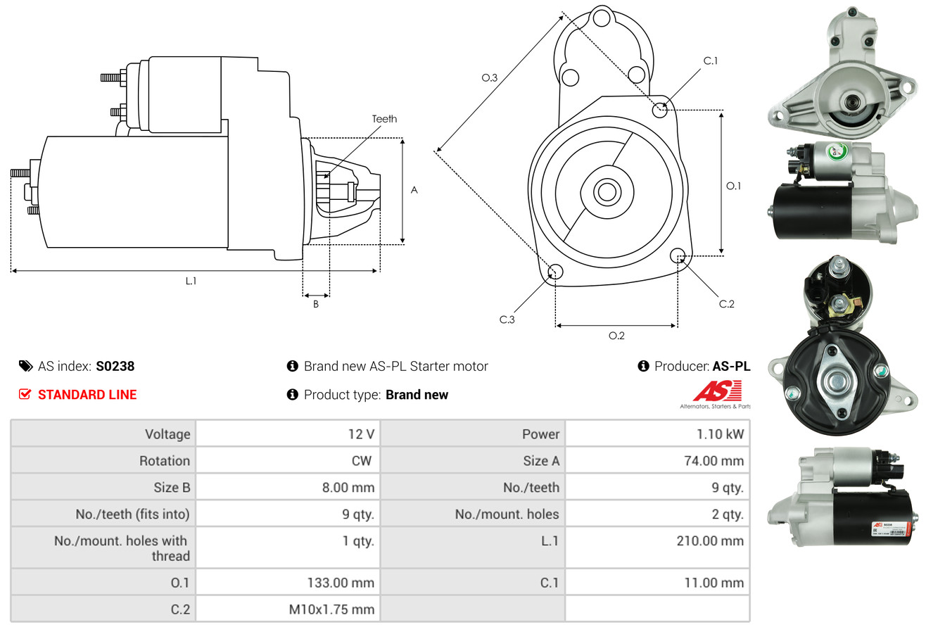 Starter - S0238 AS-PL