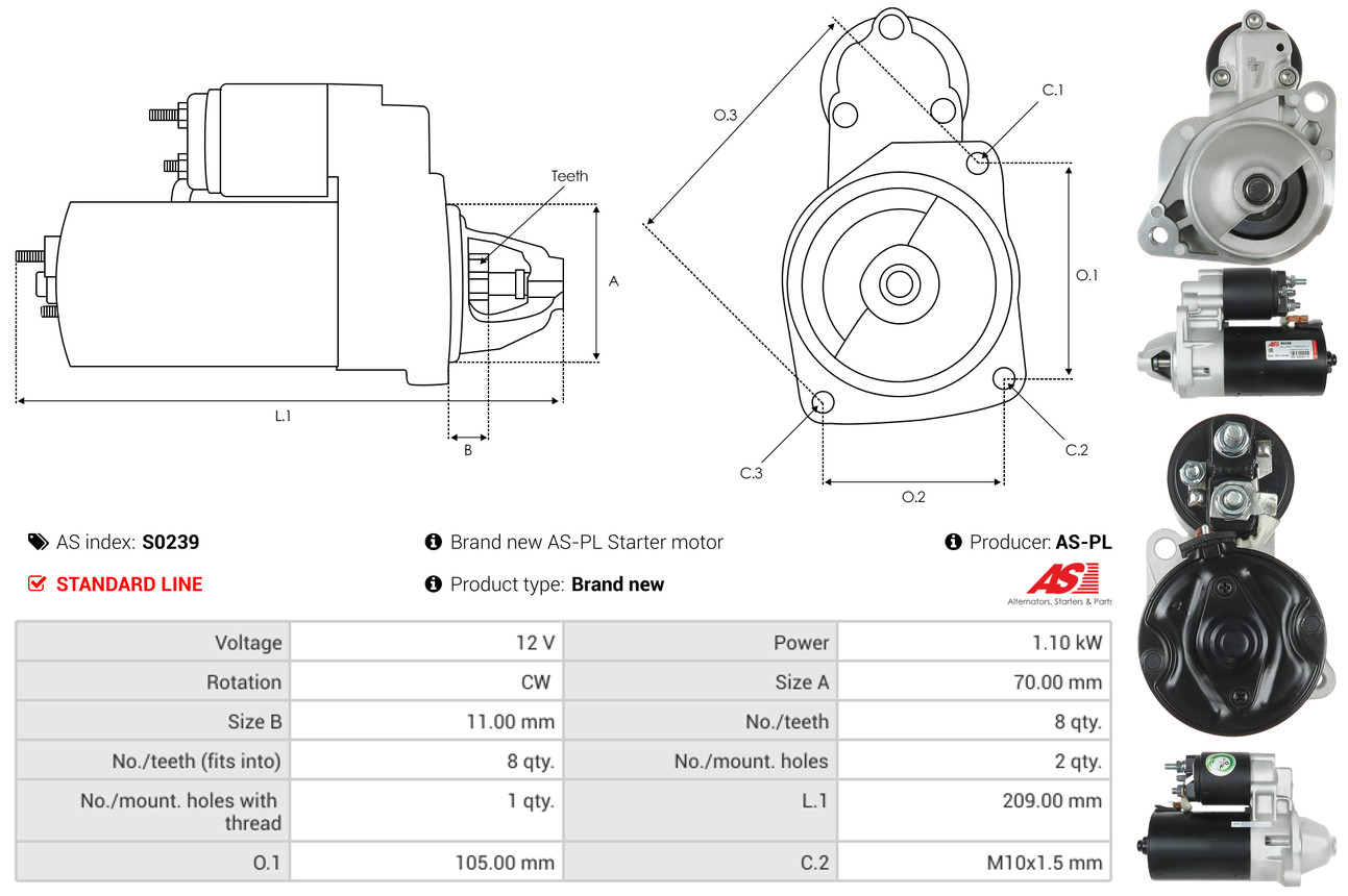 Starter - S0239 AS-PL
