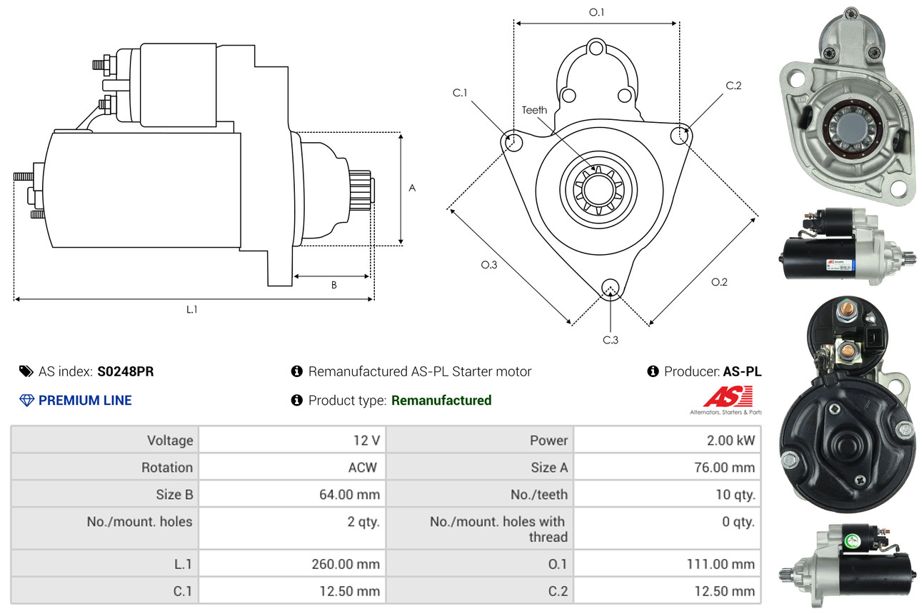 Starter - S0248PR AS-PL