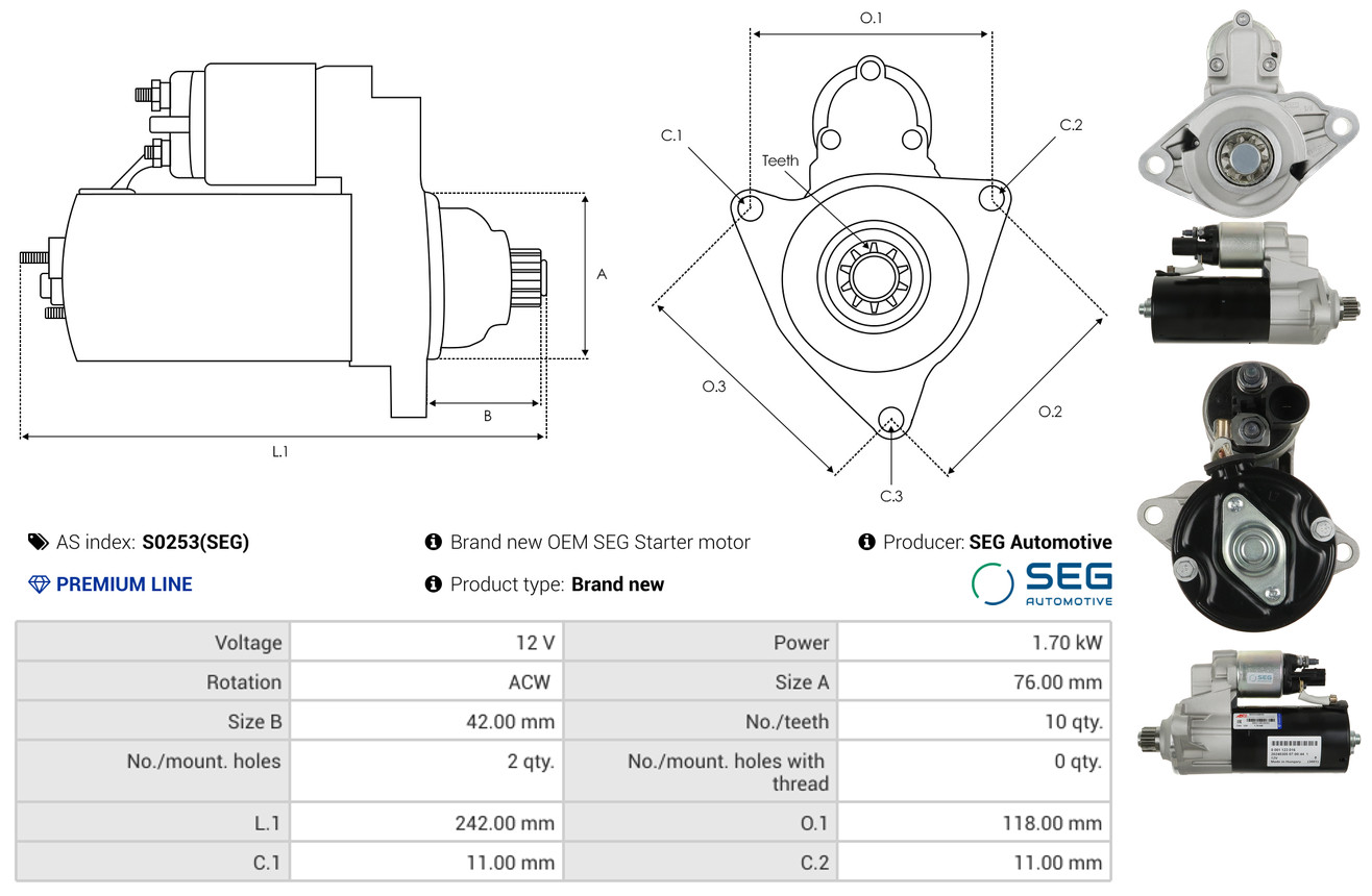 Freewheel Gear, starter - SD0019 AS-PL