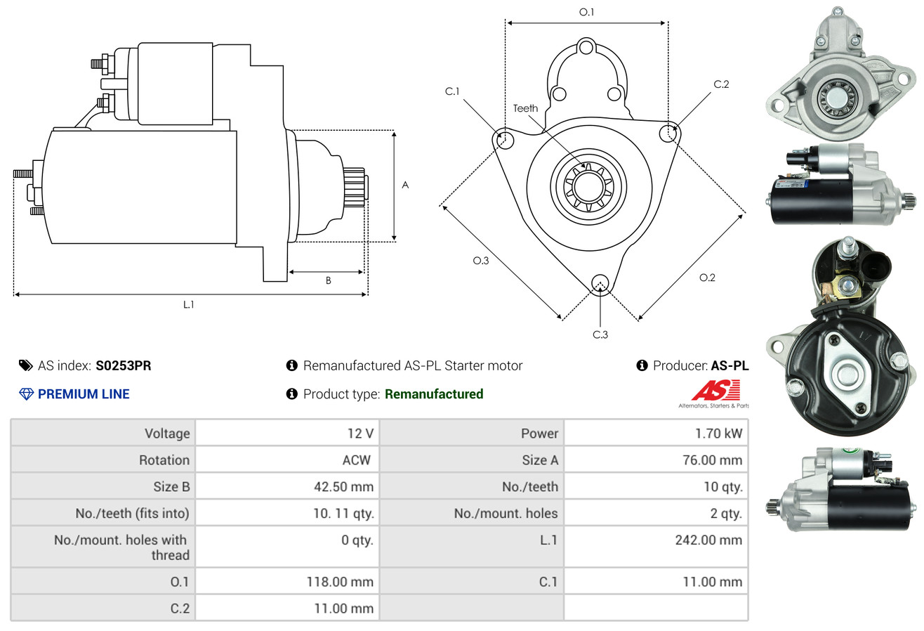 Starter - S0253PR AS-PL