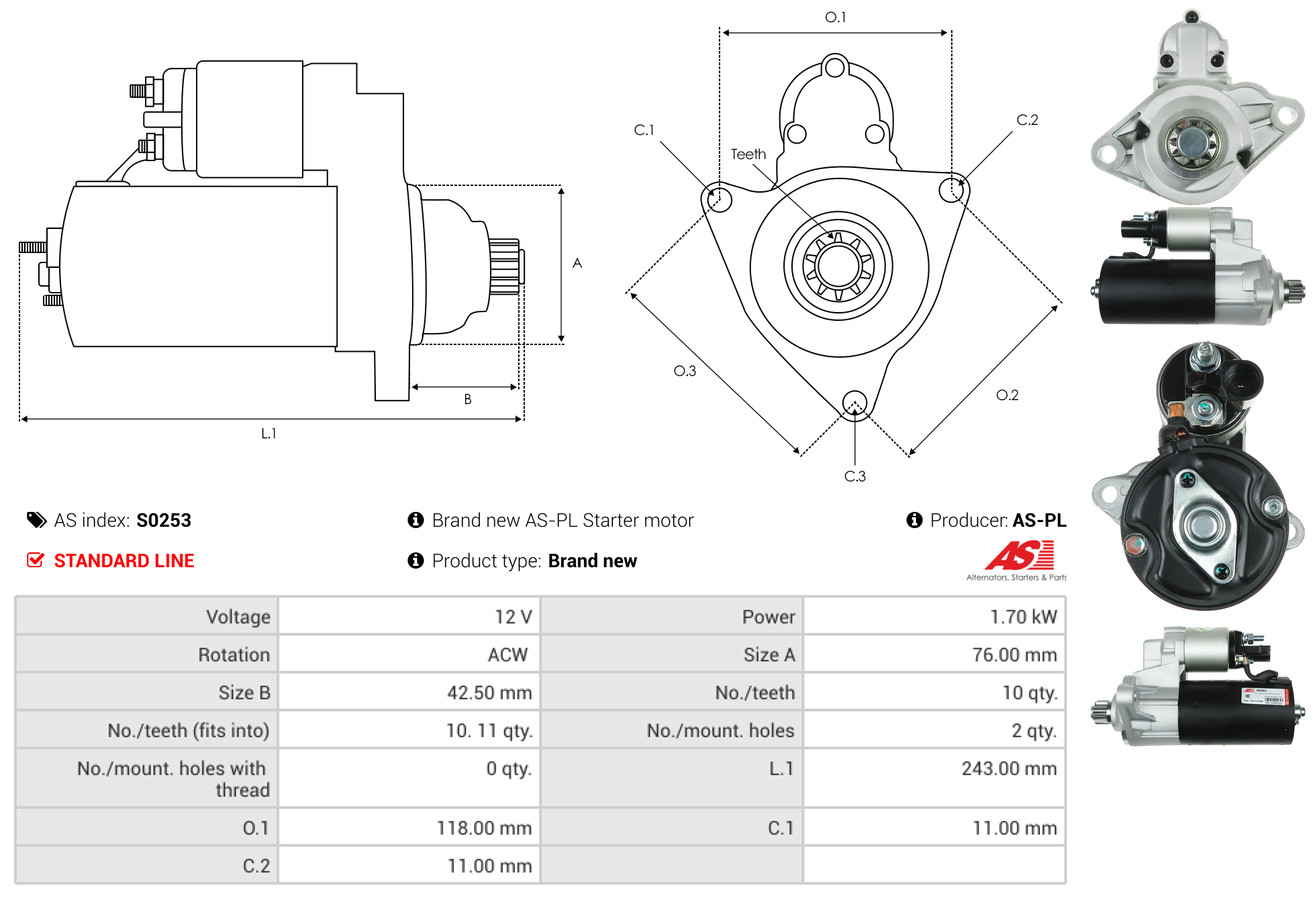 Starter - S0253 AS-PL