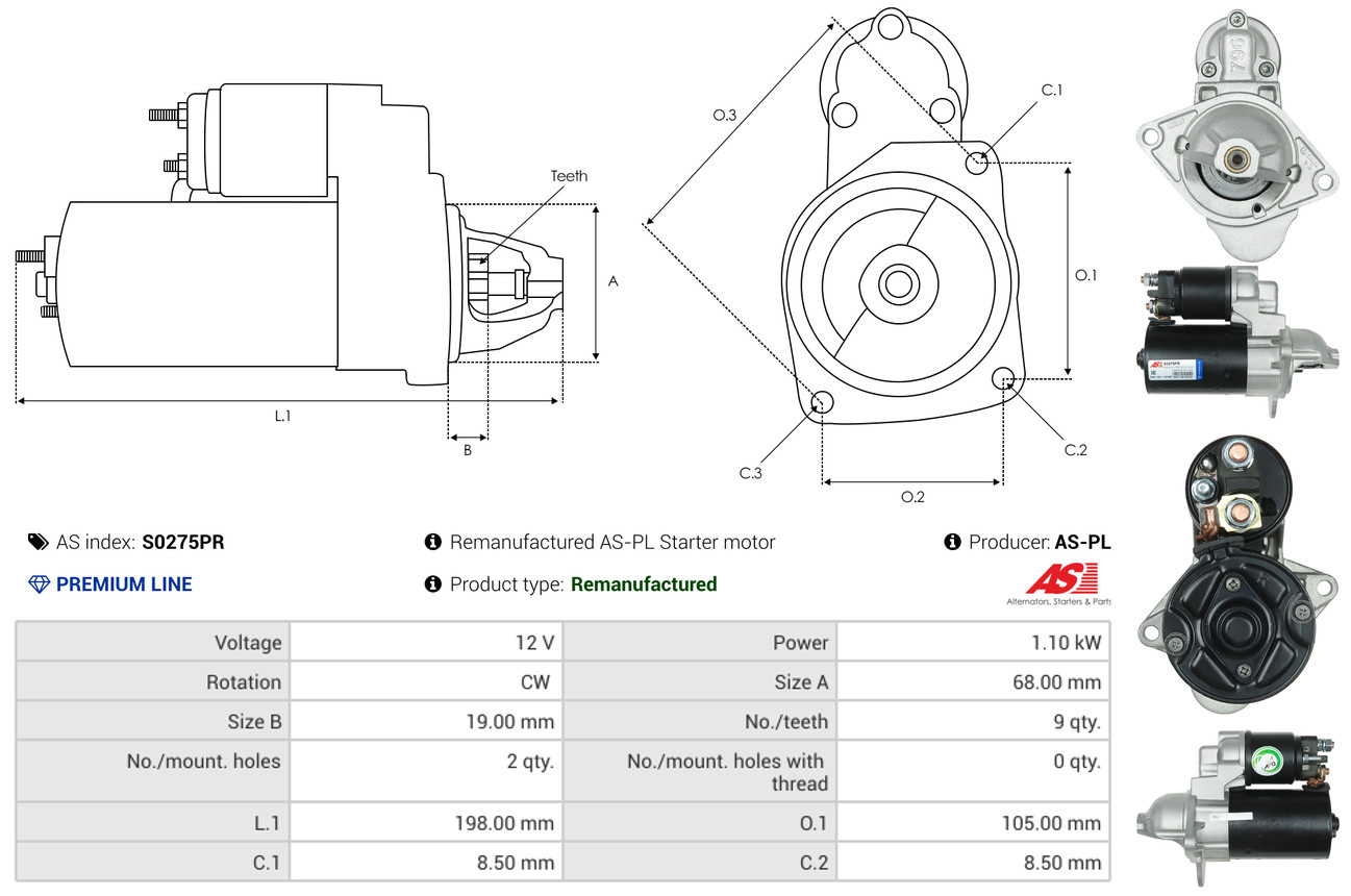starteris - S0275PR AS-PL