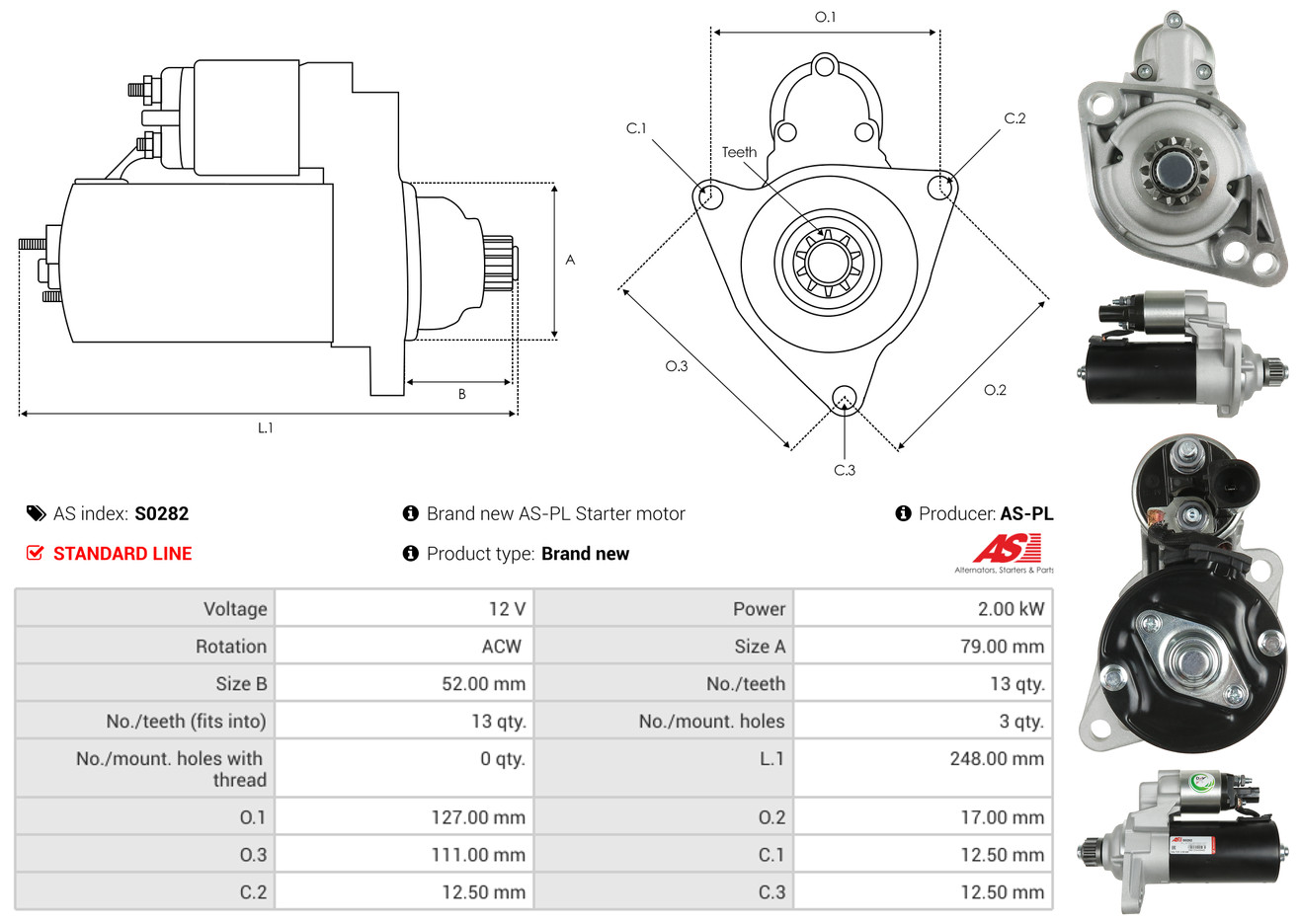 Starter - S0282 AS-PL