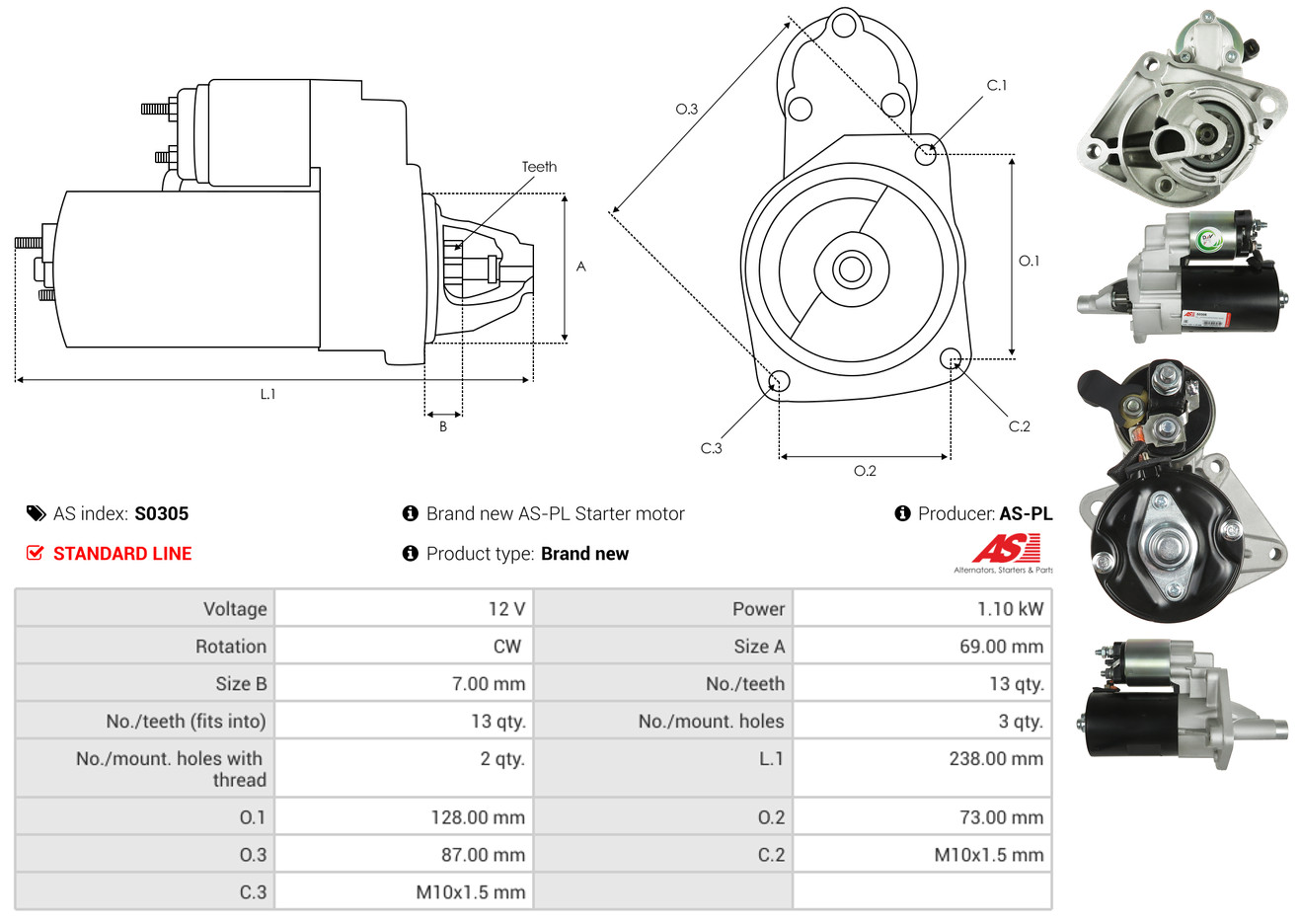 Starter - S0305 AS-PL