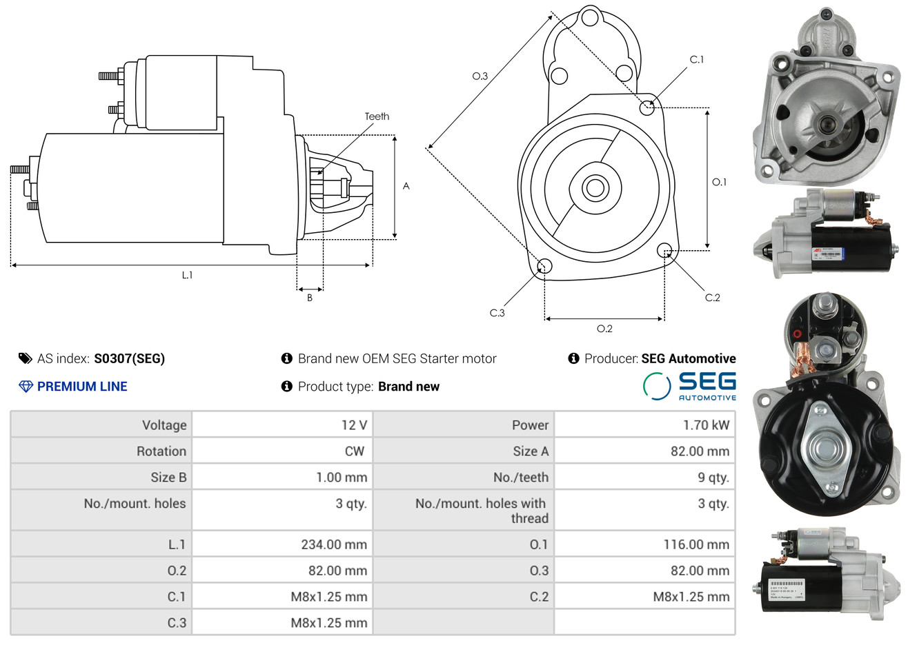 solenoidinis jungiklis, starteris - SS6002 AS-PL