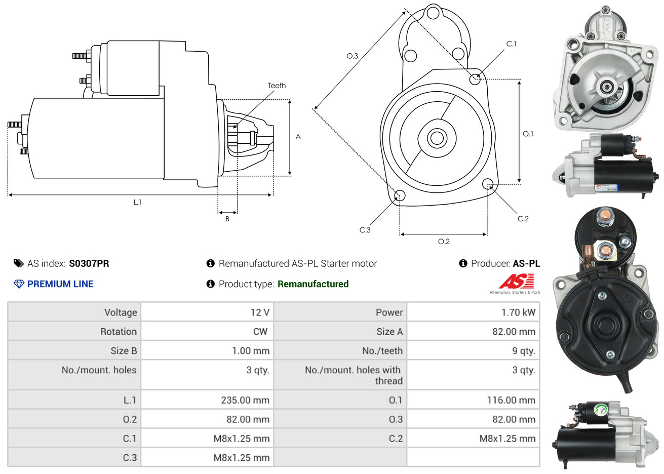 Starter - S0307PR AS-PL