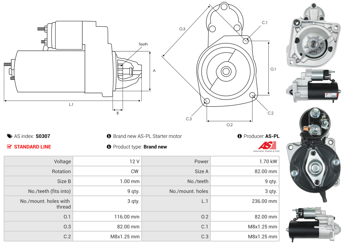 Starter - S0307 AS-PL