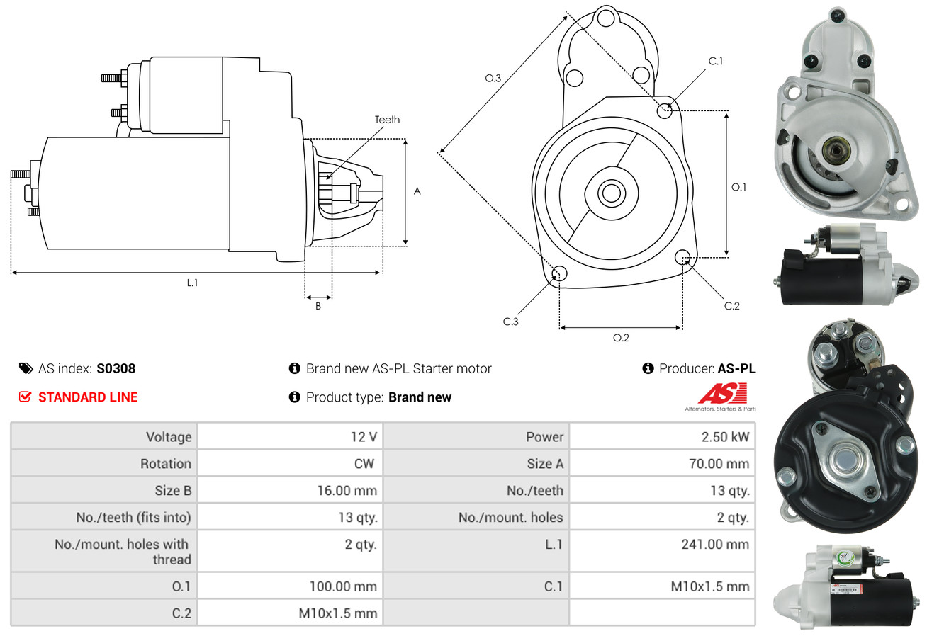 starteris - S0308 AS-PL