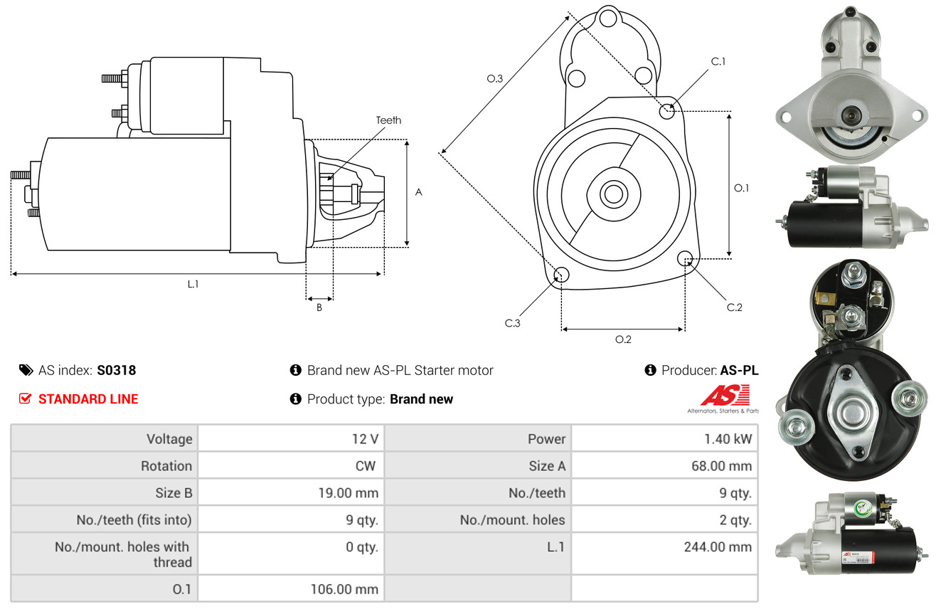 Starter - S0318 AS-PL