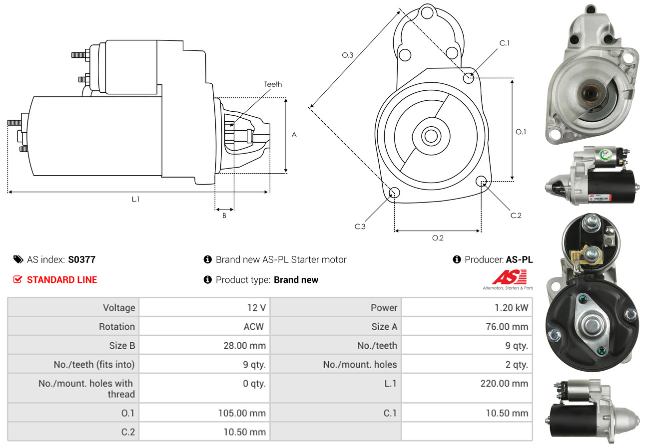 Starter - S0377 AS-PL