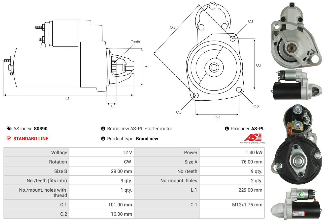 starteris - S0390 AS-PL