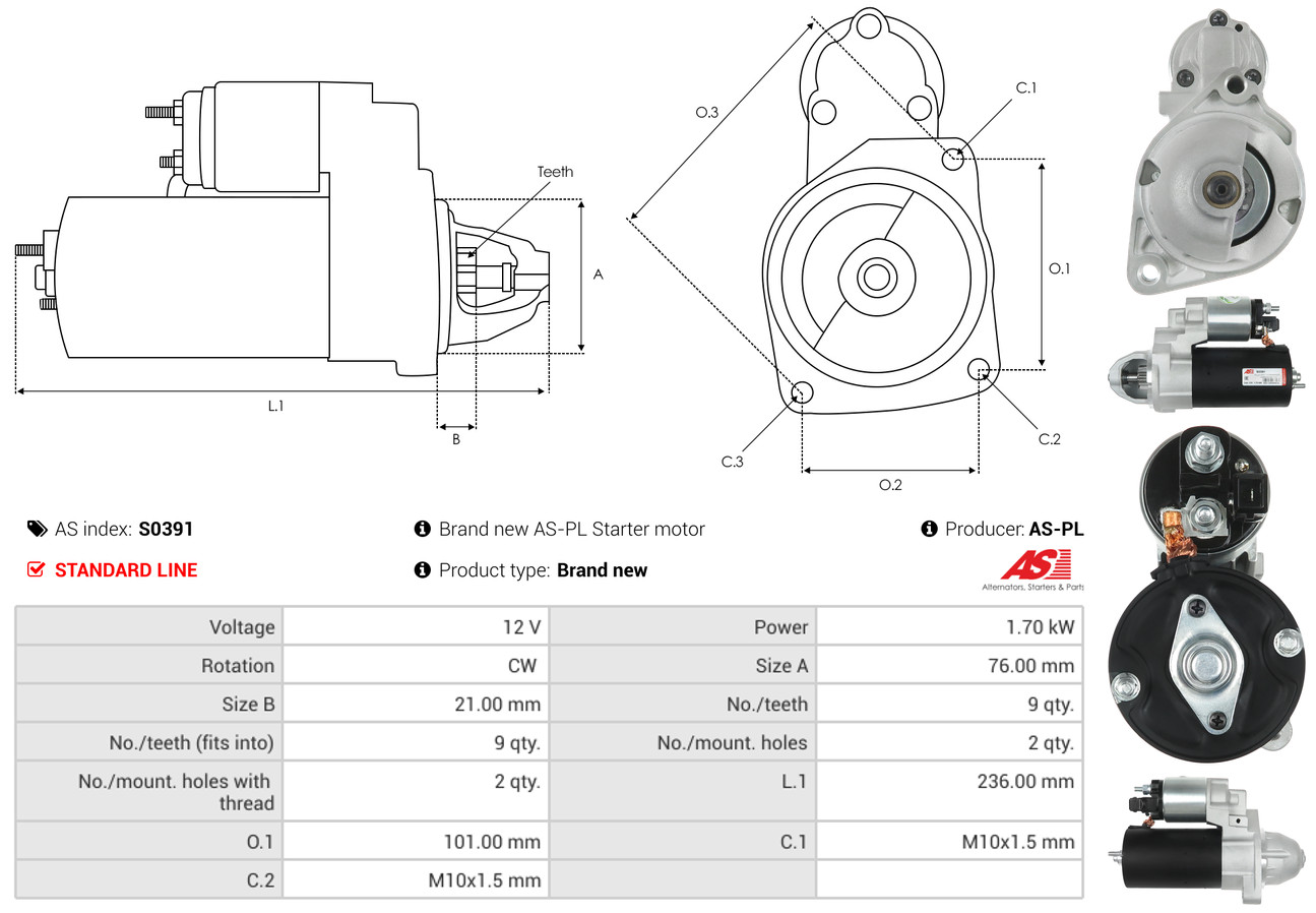 Starter - S0391 AS-PL