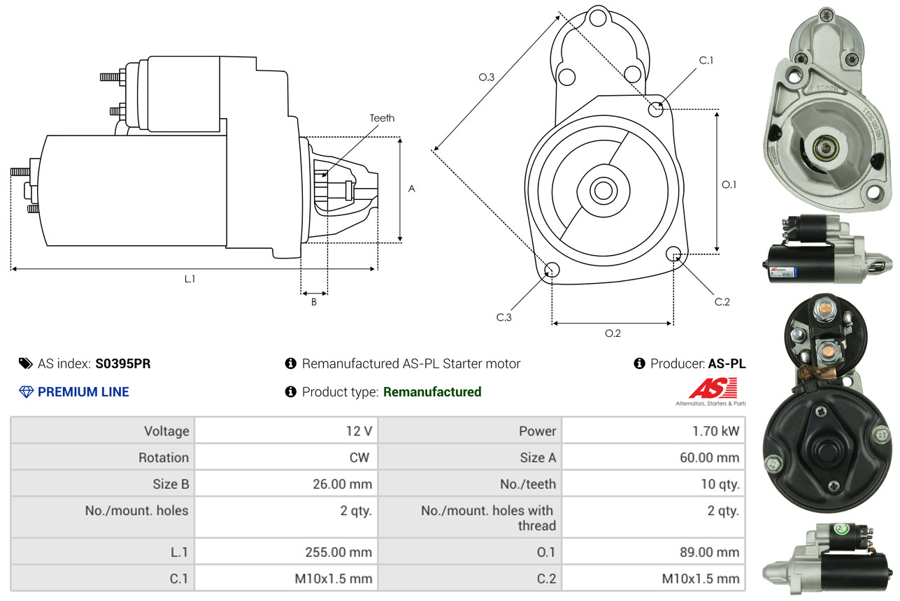 Starter - S0395PR AS-PL