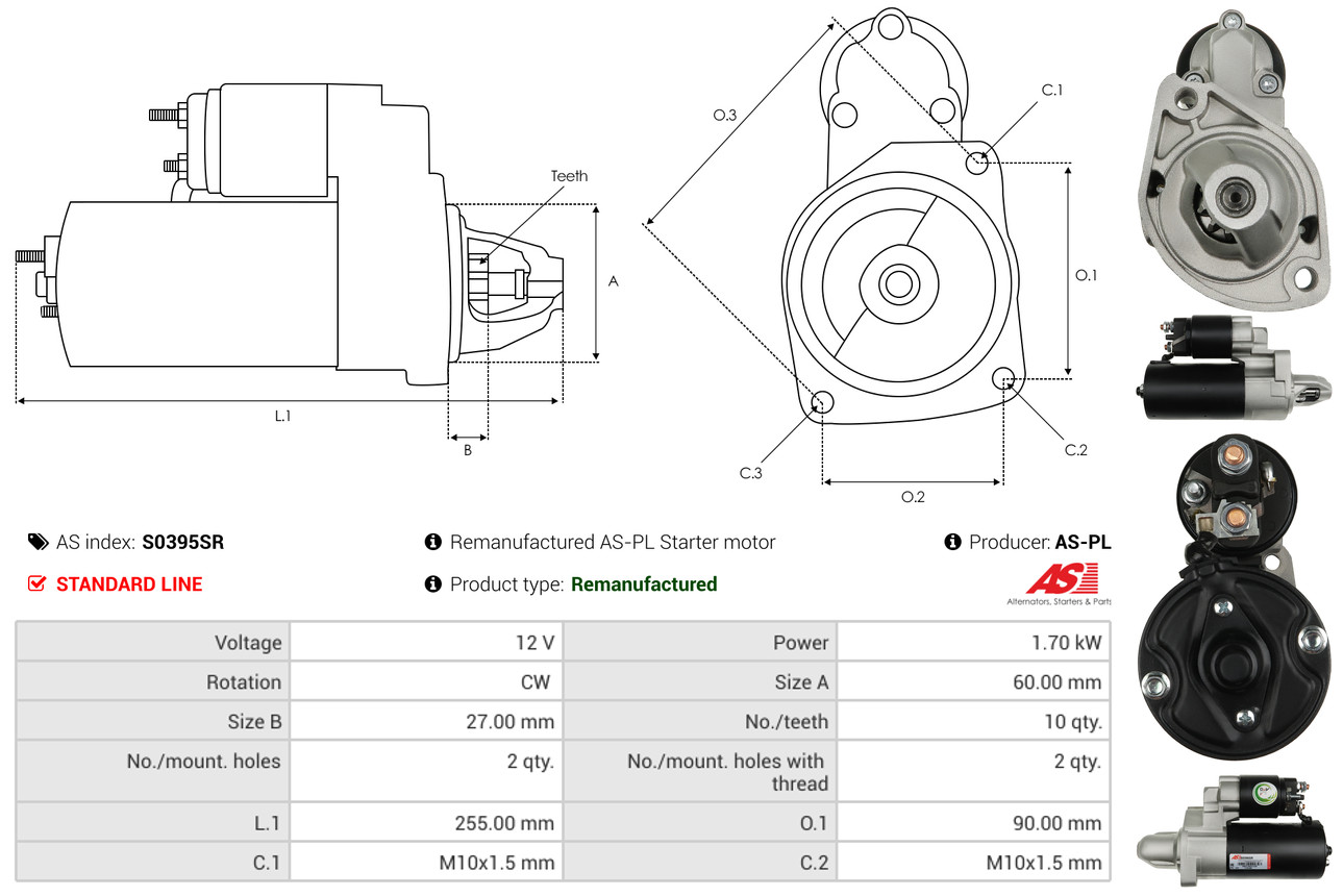 Freewheel Gear, starter - SD1010 AS-PL